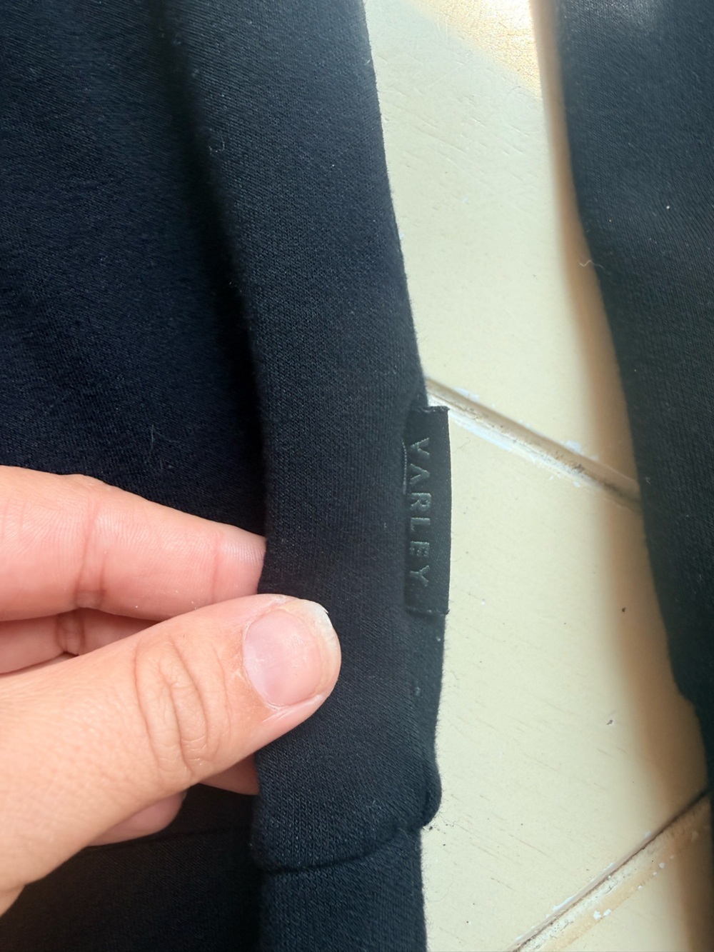 Varley Black Zip-Front Pullover Sweater - Picture 2 of 5